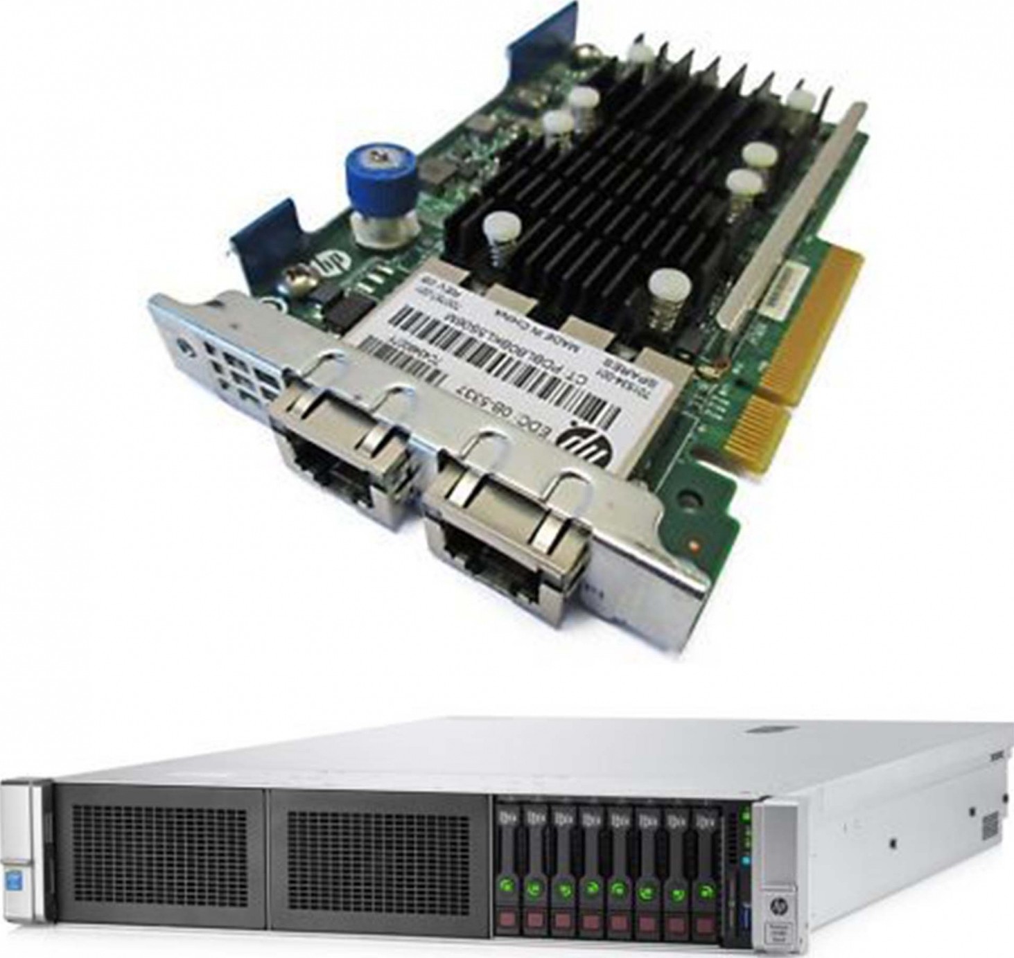 HP PROLIANT SERVER DL-380-G9 - Rack + HPE Ethernet 10Gb 2-port 533FLR-T Adapter OEM - bundle